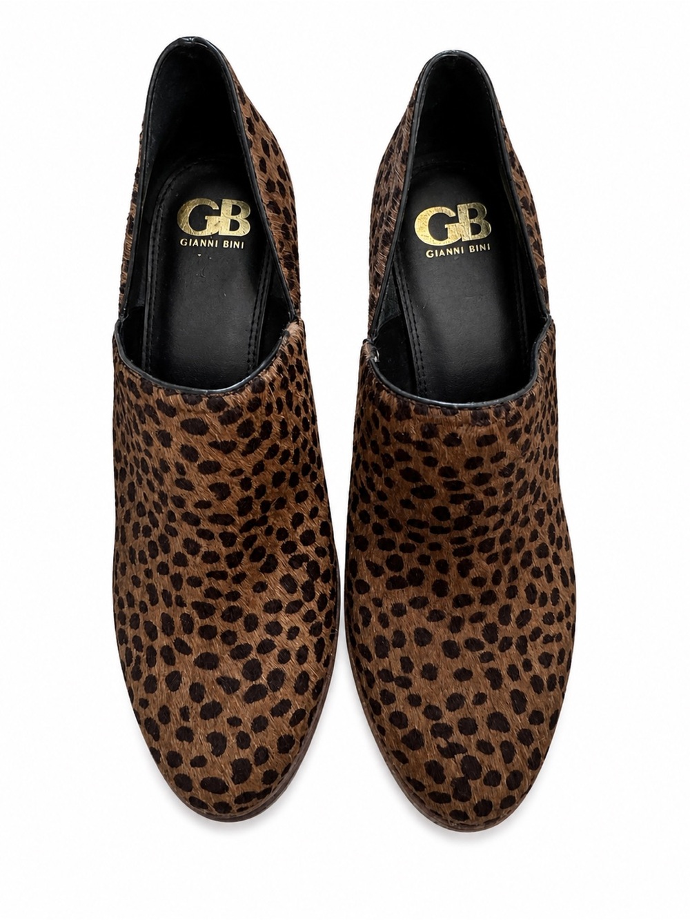 Gianni Bini Leopard Cheetah Print Ankle Booties Size 8M Animal Print